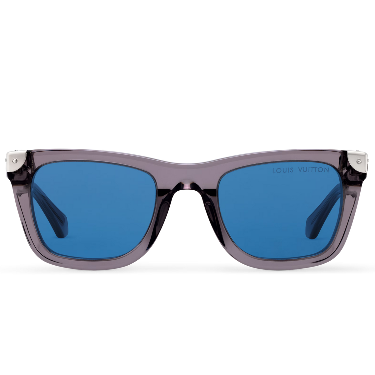 Louis Vuitton Men Square Frame Crystal Grey Sunglasses