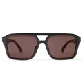 Louis Vuitton Men Square Frame Shiny Dusty Black Sunglasses