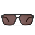 Louis Vuitton Men Square Frame Shiny Dusty Black Sunglasses