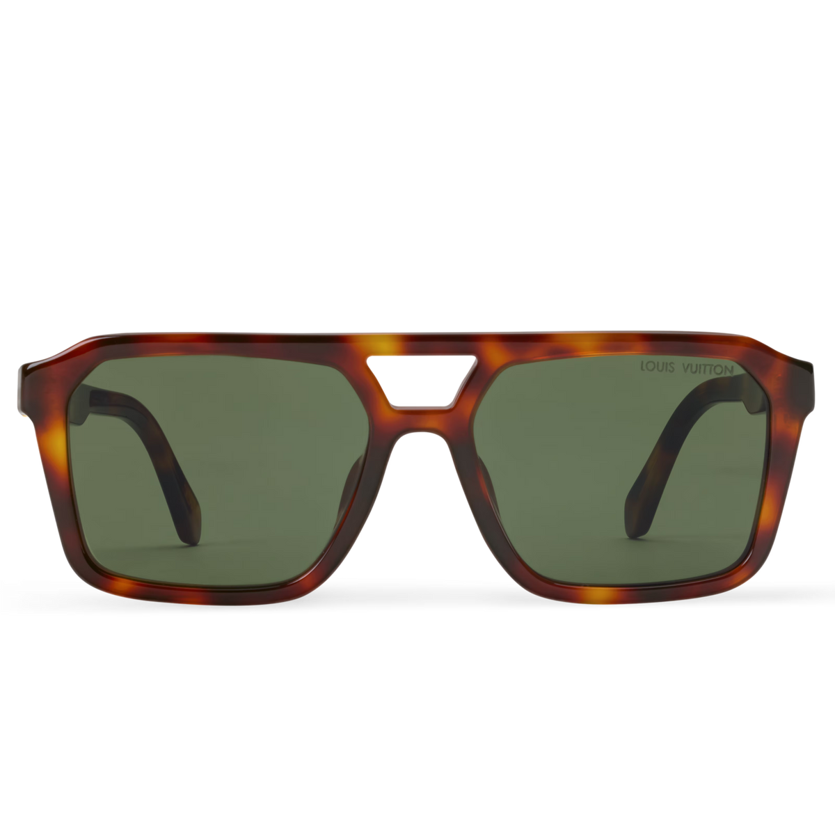 Louis Vuitton Men Square Frame Tortoise Sunglasses