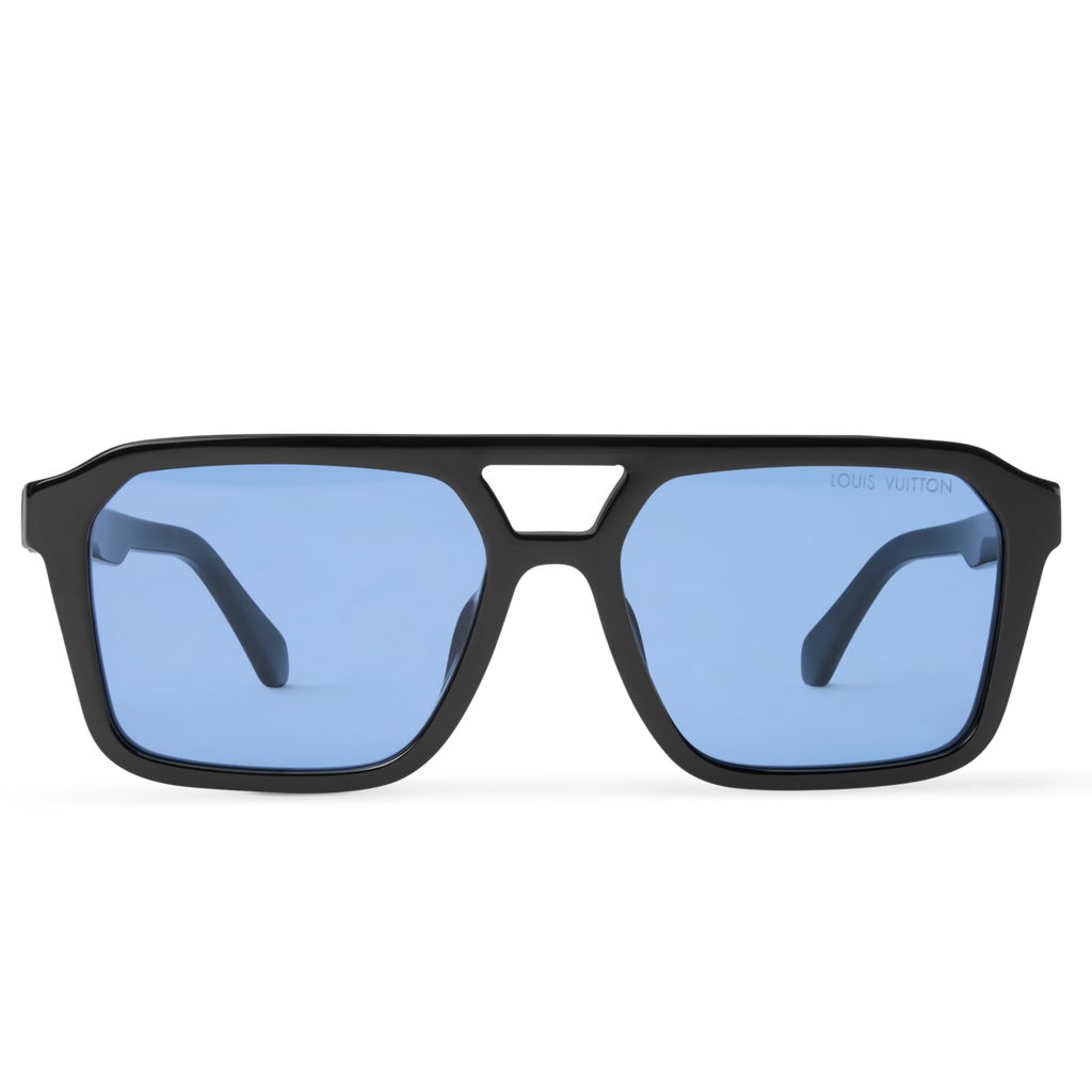 Louis Vuitton Men Square Frame Soft Black Sunglasses