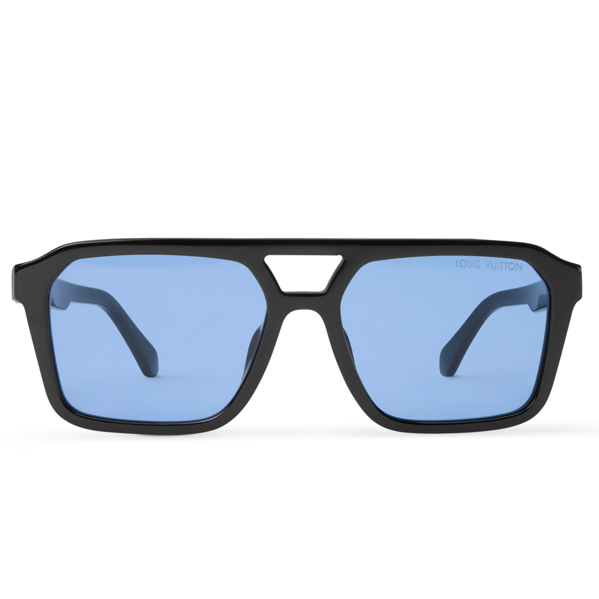 Louis Vuitton Men Square Frame Soft Black Sunglasses