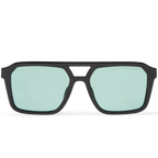 Louis Vuitton Men Square Pilot Frame Black Sunglasses