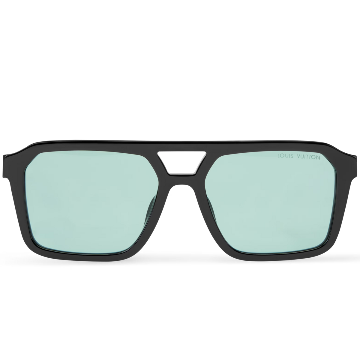 Louis Vuitton Men Square Pilot Frame Black Sunglasses
