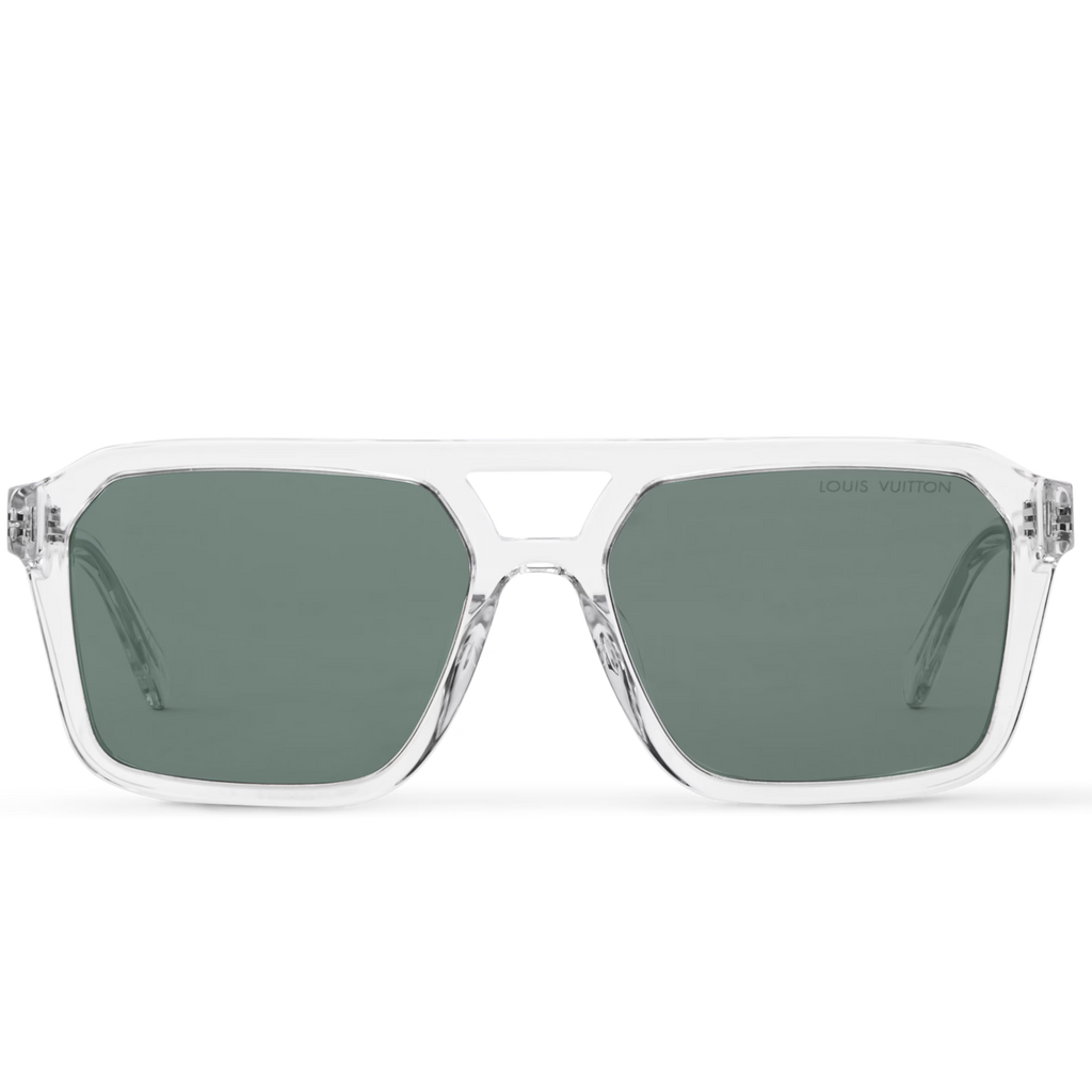 Louis Vuitton Men Pilot Square Frame Clear Sunglasses