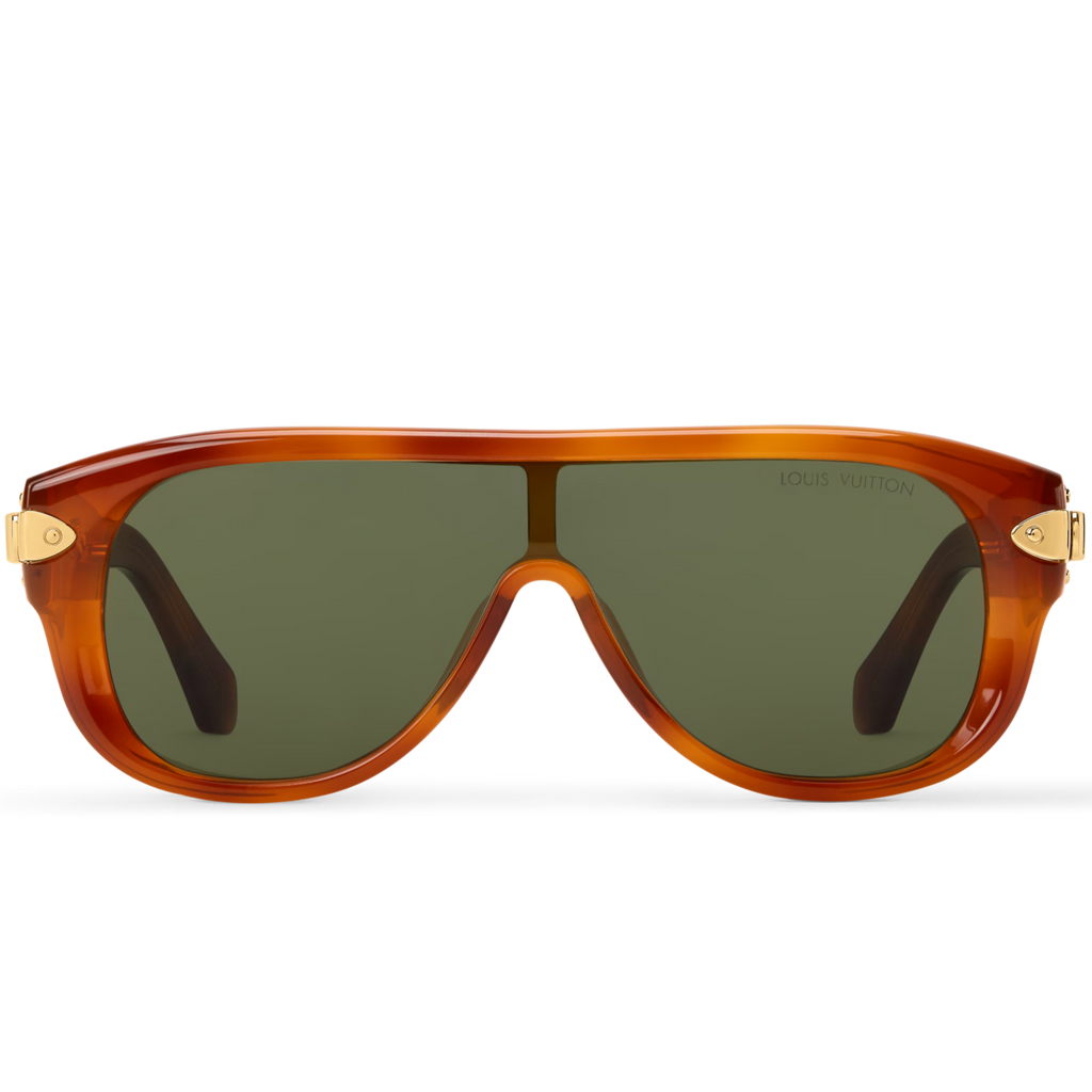 Louis Vuitton Men Mask Frame Dark Tortoise Sunglasses
