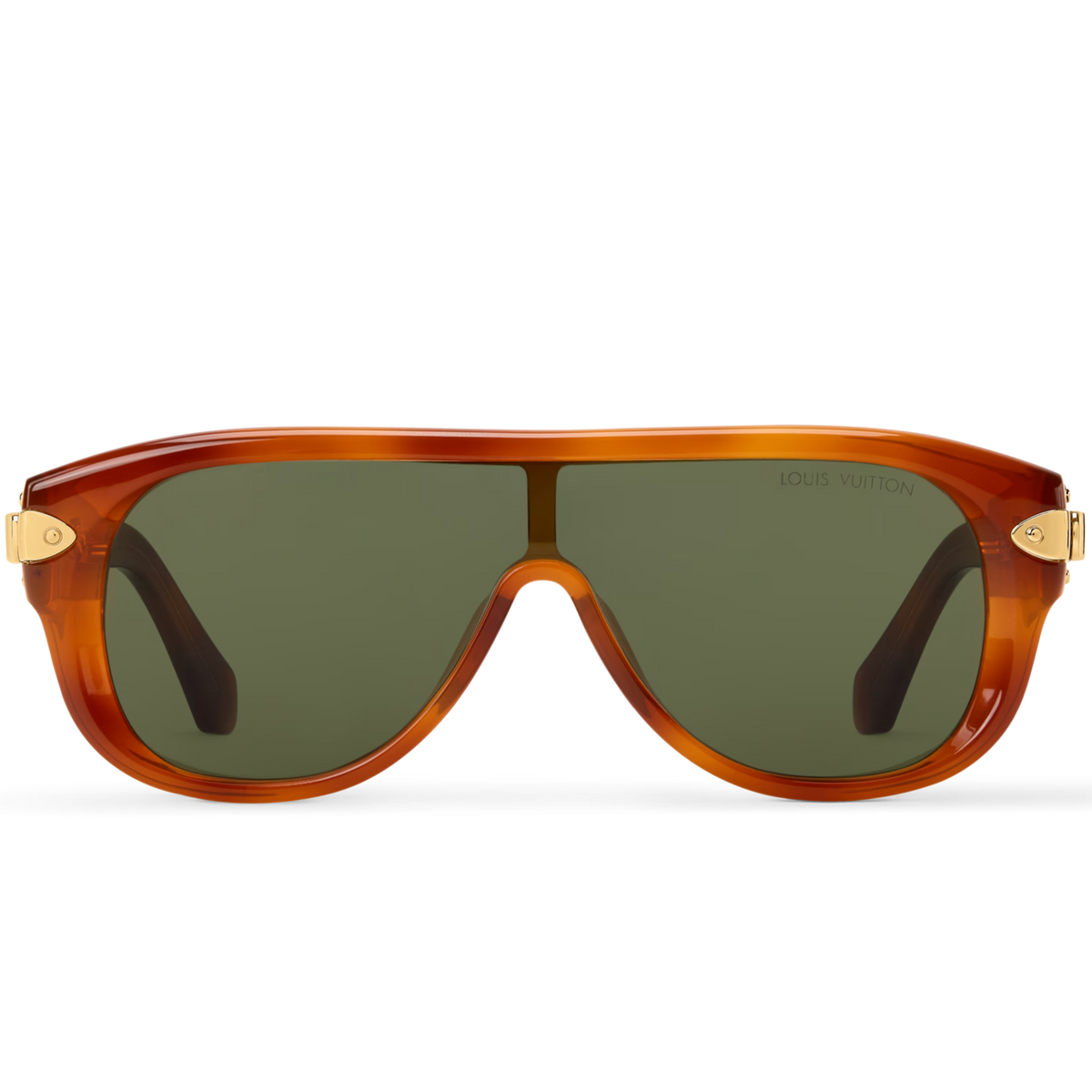 Louis Vuitton Men Mask Frame Dark Tortoise Sunglasses