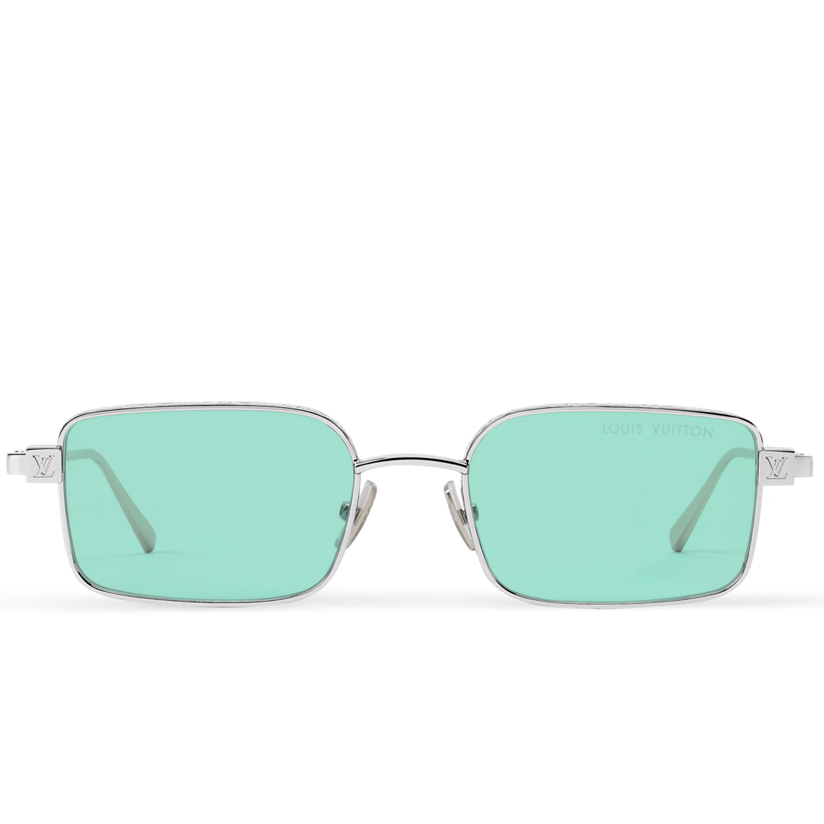 Louis Vuitton Men Square Frame Light Silver Sunglasses