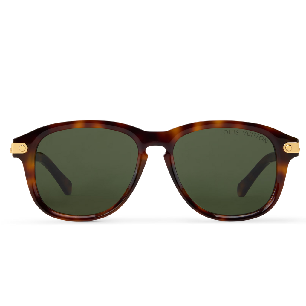 Louis Vuitton Men Aviator Frame Tortoise Sunglasses