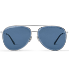 Louis Vuitton Men Pilot Frame Shiny Silver Sunglasses