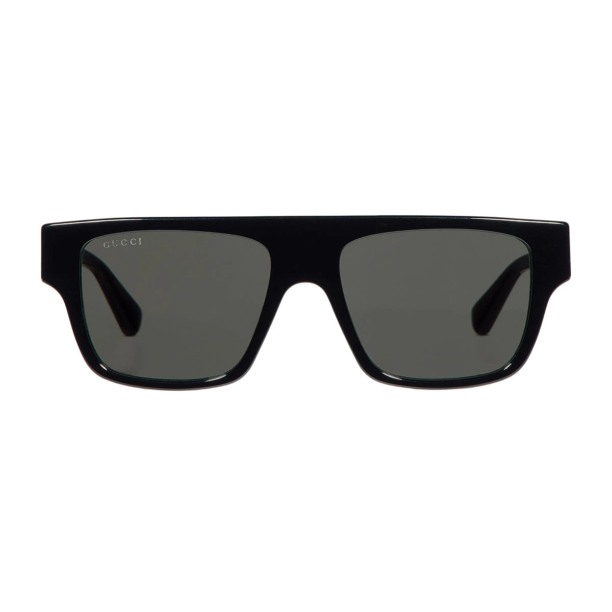 Gucci Men Rectangular Frame Neutral Black Sunglasses