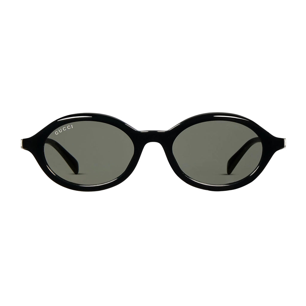 Gucci Women Round Frame Natural Black Sunglasses
