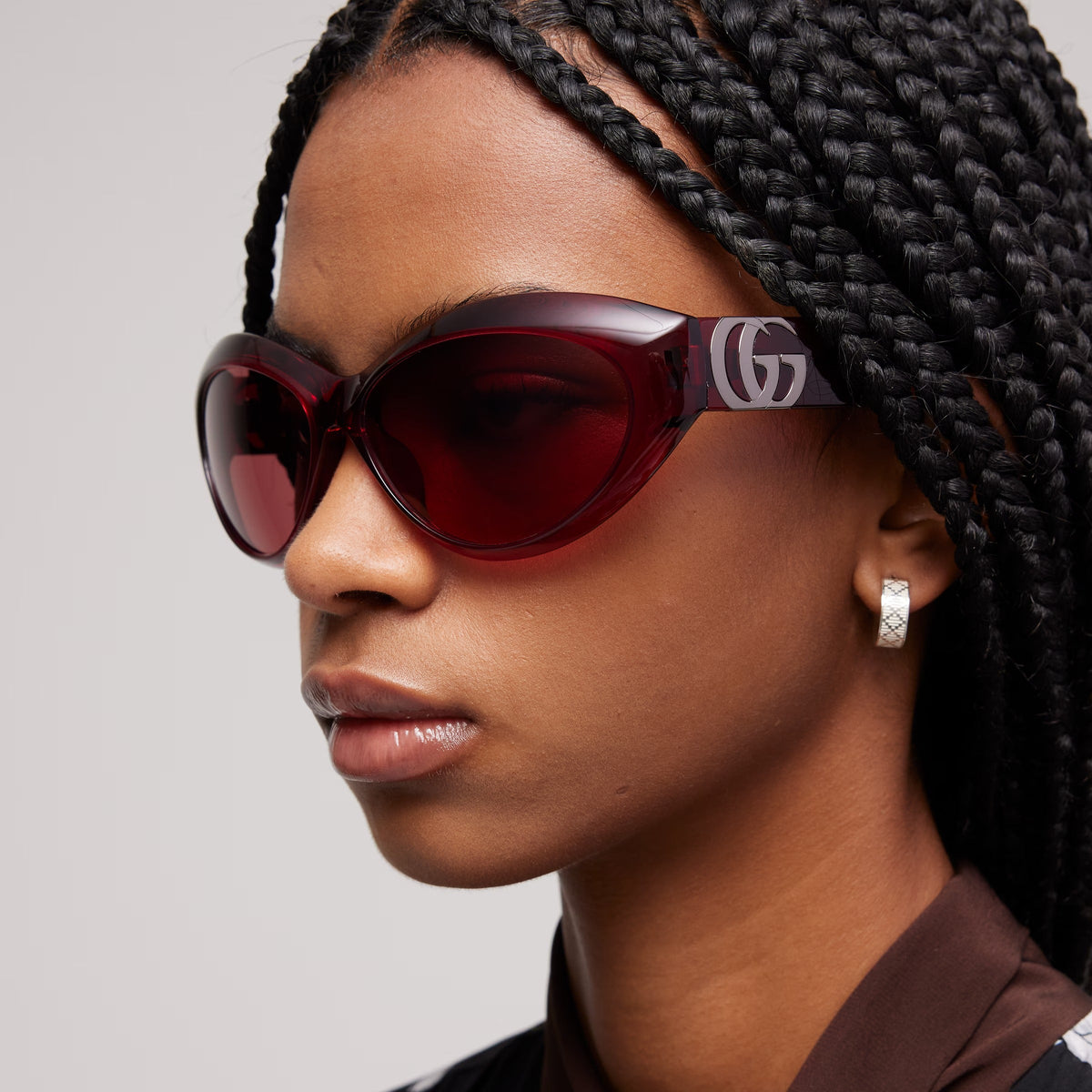 Gucci Women Cat Eye Frame Red Sunglasses