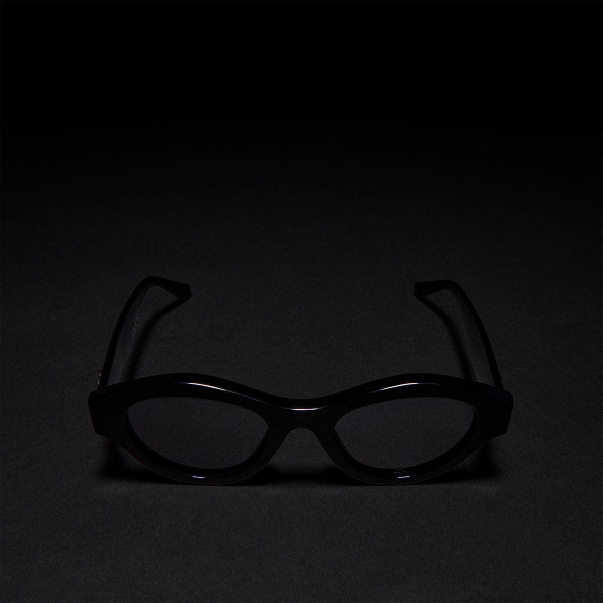 Gucci Women Cat-eye Frame Dark Black Sunglasses