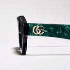 Gucci Women Cat-eye Frame Green Sunglasses