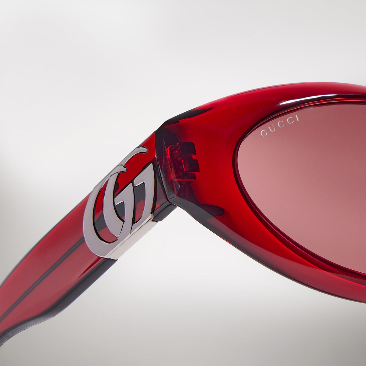 Gucci Women Cat Eye Frame Red Sunglasses