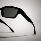 Gucci Men Rectangular Frame Deep Black Sunglasses