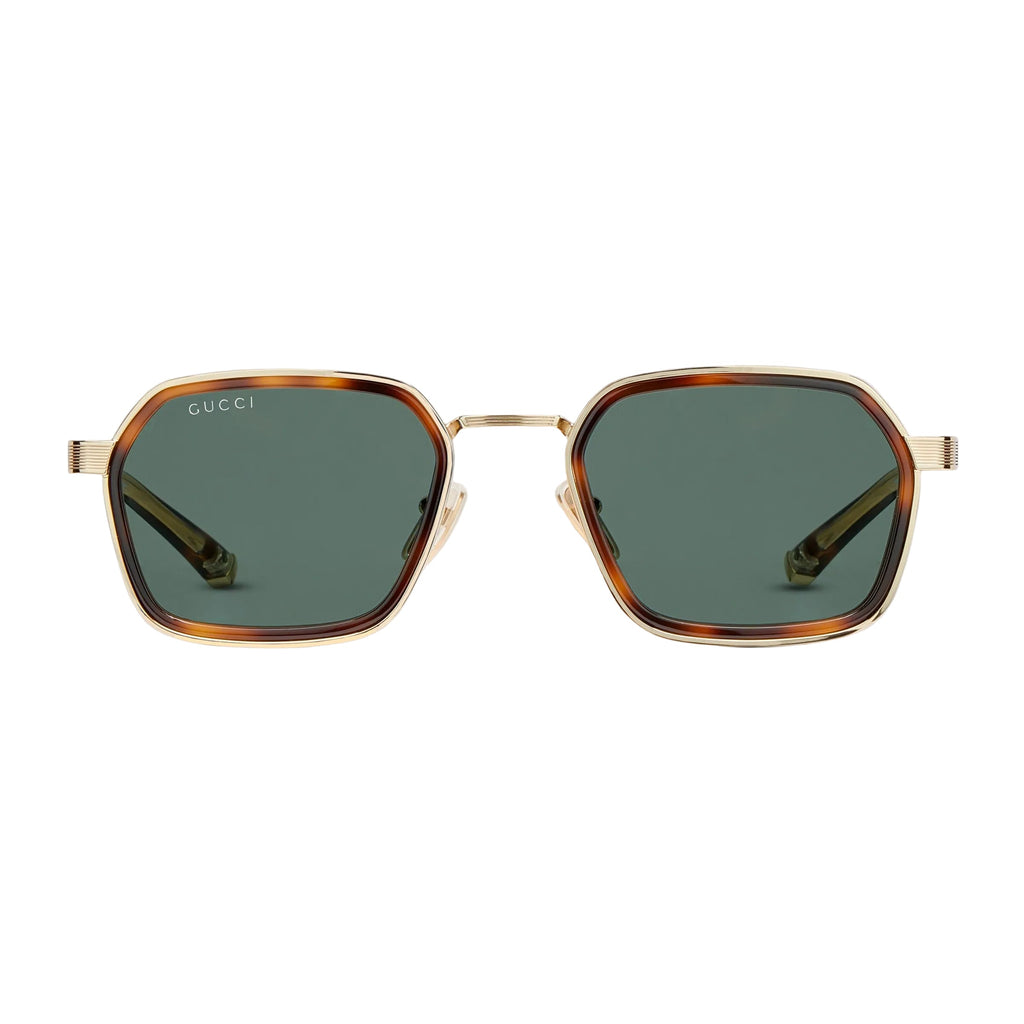 Gucci Men Square Frame Dark Brown Sunglasses