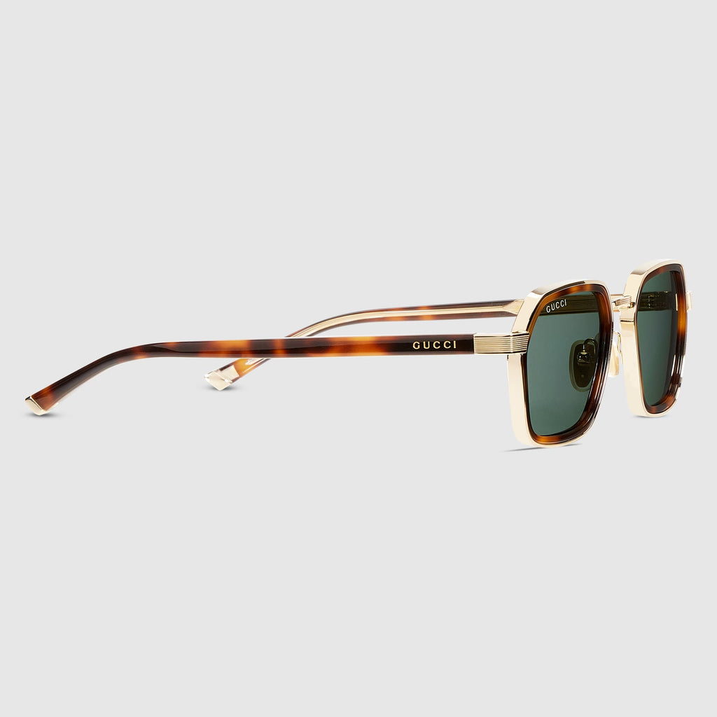 Gucci Men Square Frame Dark Brown Sunglasses