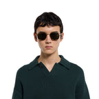 Gucci Men Square Frame Dark Brown Sunglasses