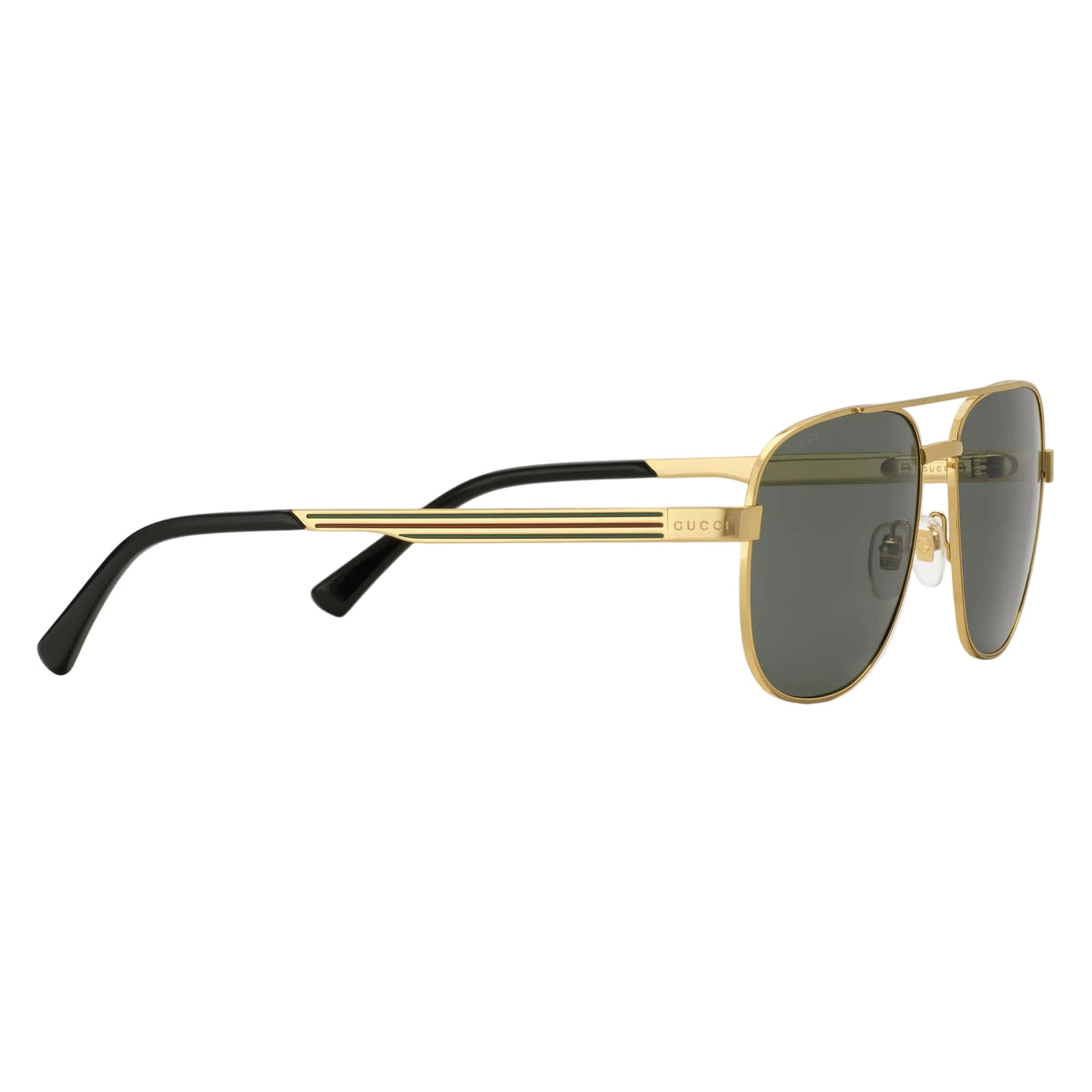 Gucci Men Navigator Frame Gold Sunglasses