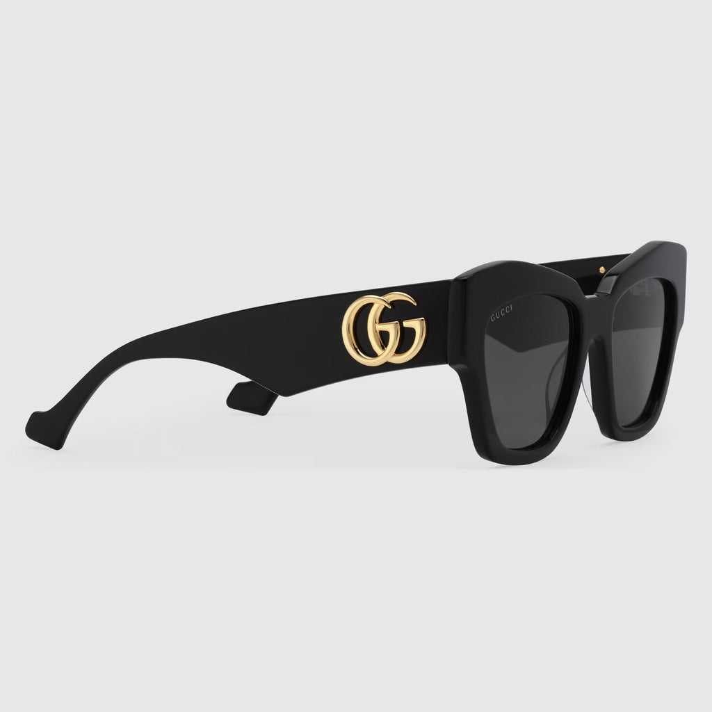 Gucci Women Cat-eye Frame Black Acetate Sunglasses