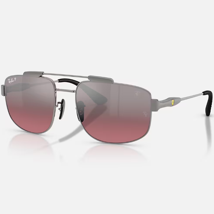 Ray Ban Women Square Frame Gunmetal Sunglasses