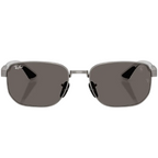 Ray Ban Men Irregular Frame Polished Gunmetal Sunglasses