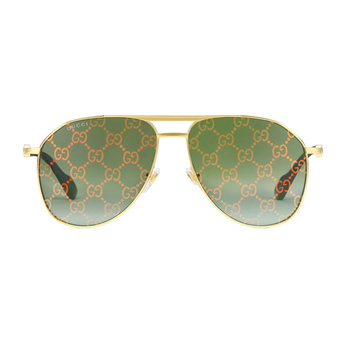 Gucci Men Aviator Frame Gold Sunglasses