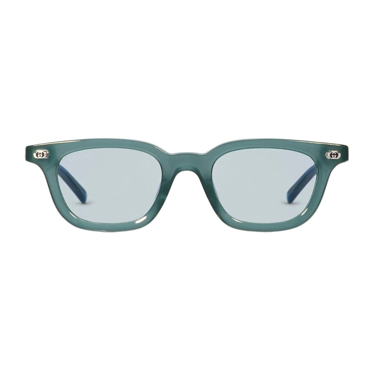 Gucci Men Oval Frame Blue Sunglasses