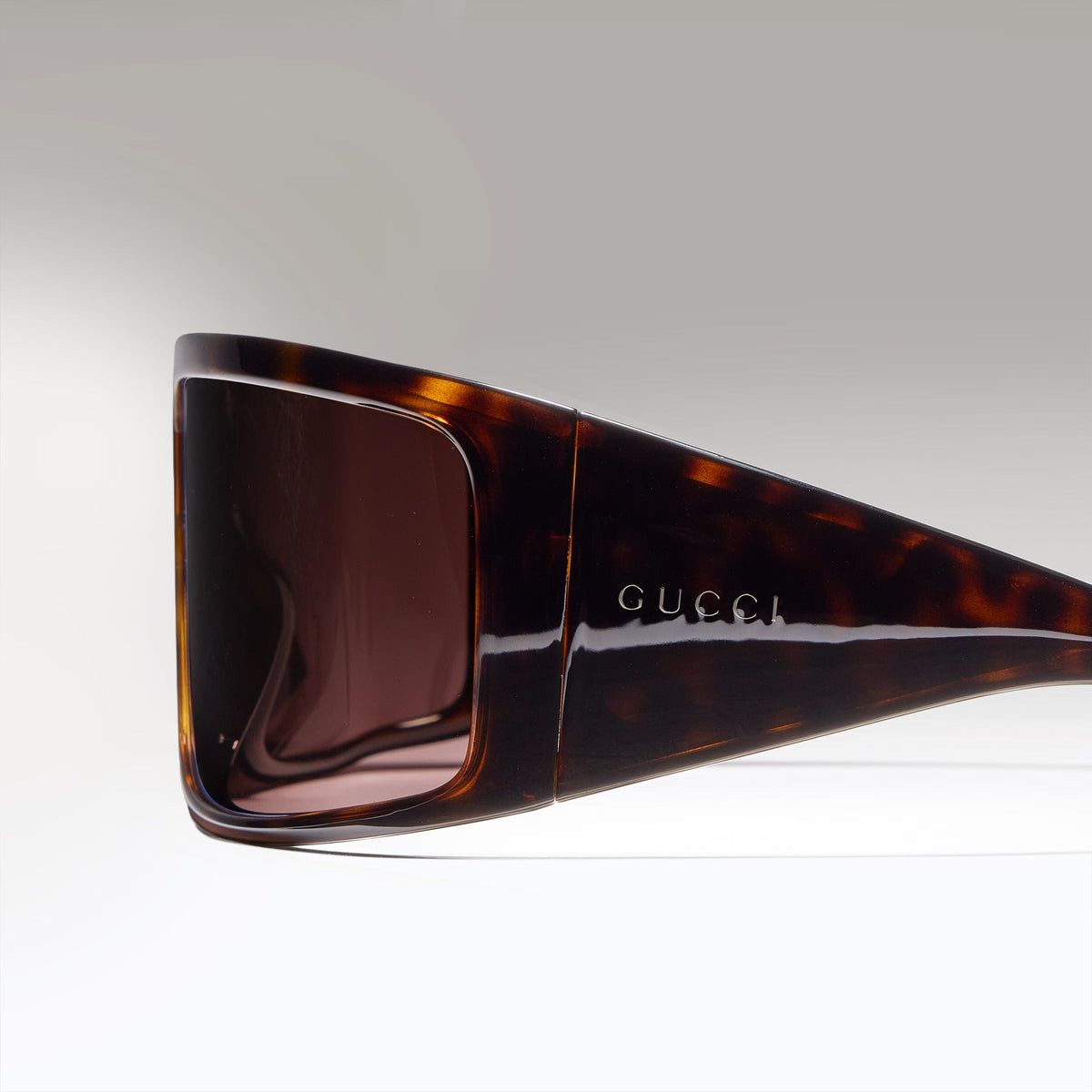 Gucci Men Mask Frame Brown Sunglasses