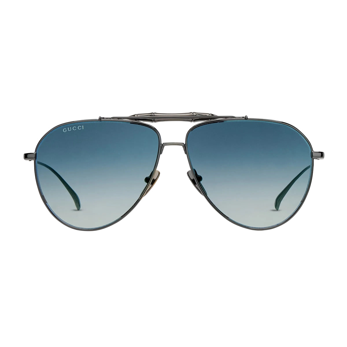 Gucci Men Pilot Grey Sunglasses
