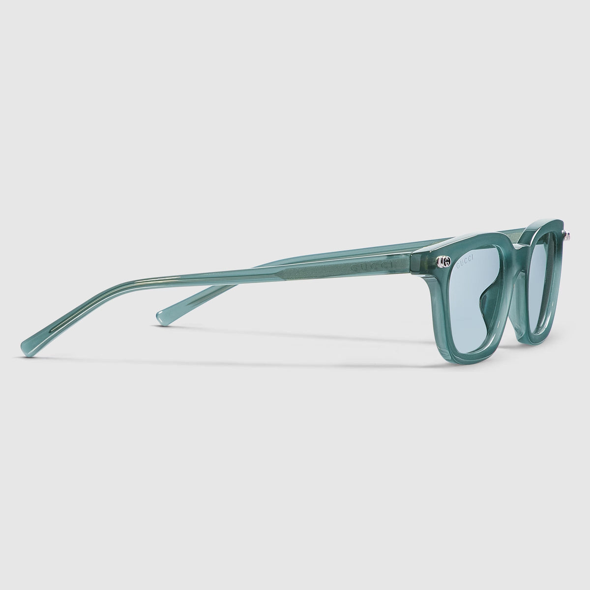 Gucci Men Oval Frame Blue Sunglasses