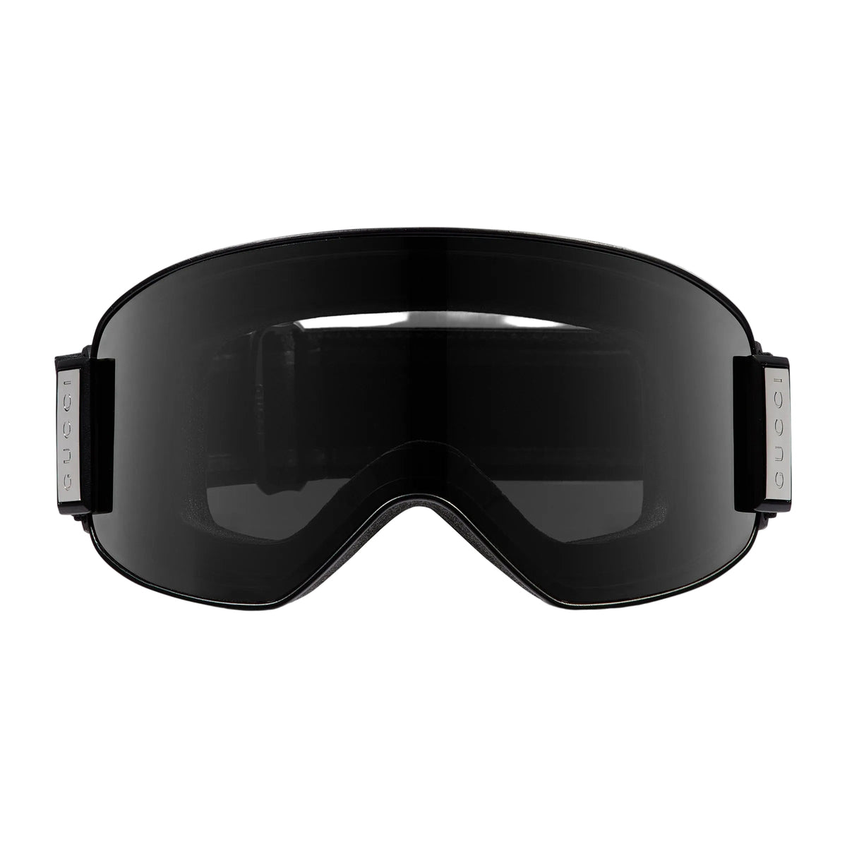 Gucci Men Mask-shaped Shiny Black Sunglasses
