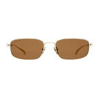 Gucci Women Square Frame Natural Shiny Gold Sunglasses