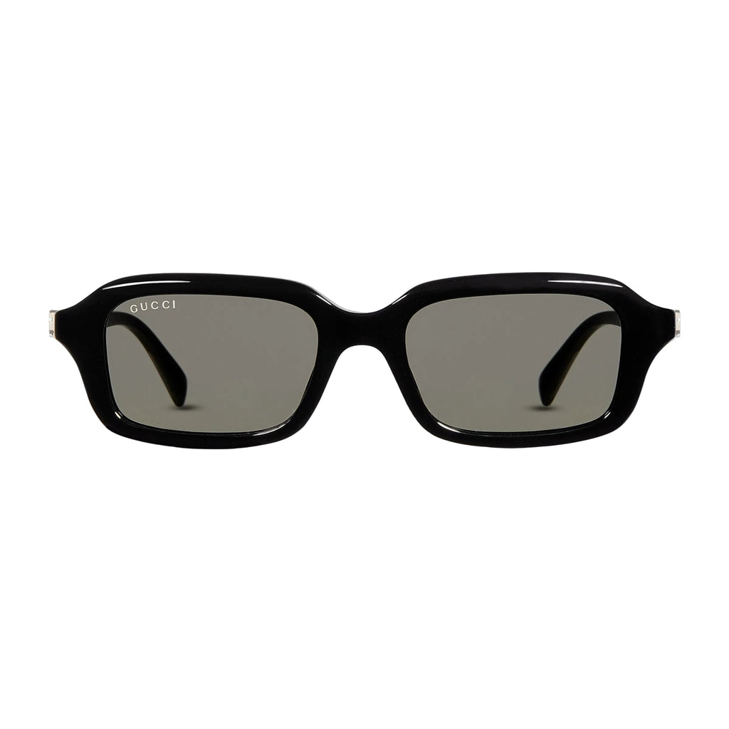 Gucci Women Rectangular Frame Dusty Black Sunglasses