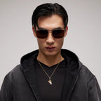 Gucci Men Specialized-fit Navigator Gold Sunglasses