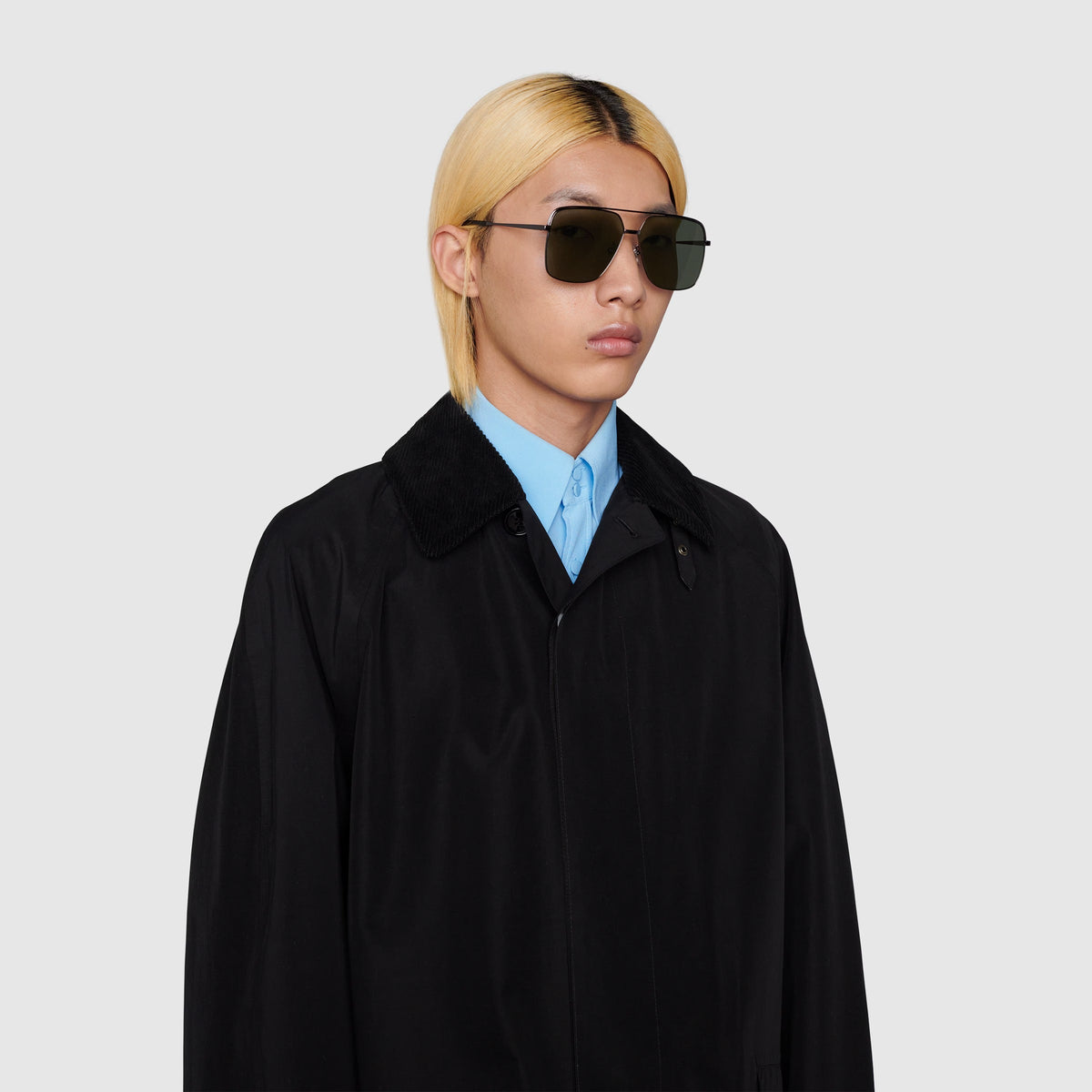 Gucci Men Specialized Fit Navigator Grey Sunglasses