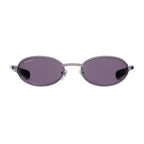 Gucci Men Oval Frame Ruthenium-Tone Sunglasses