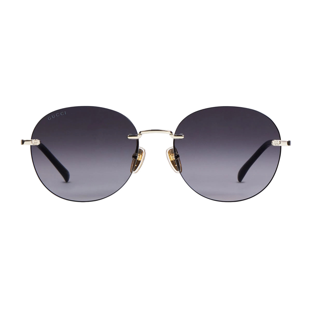 Gucci Women Specialized Fit Frameless Frame Shiny Gold Sunglasses