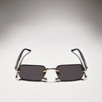 Gucci Men Rectangular Frame Gold Sunglasses