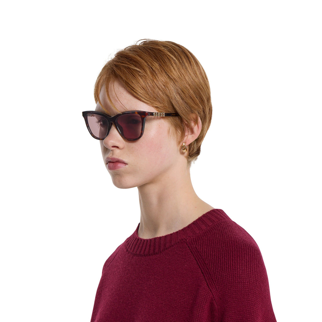 Gucci Women Cat Eye Brown Sunglasses