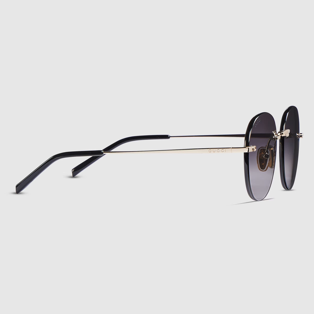 Gucci Women Specialized Fit Frameless Frame Shiny Gold Sunglasses