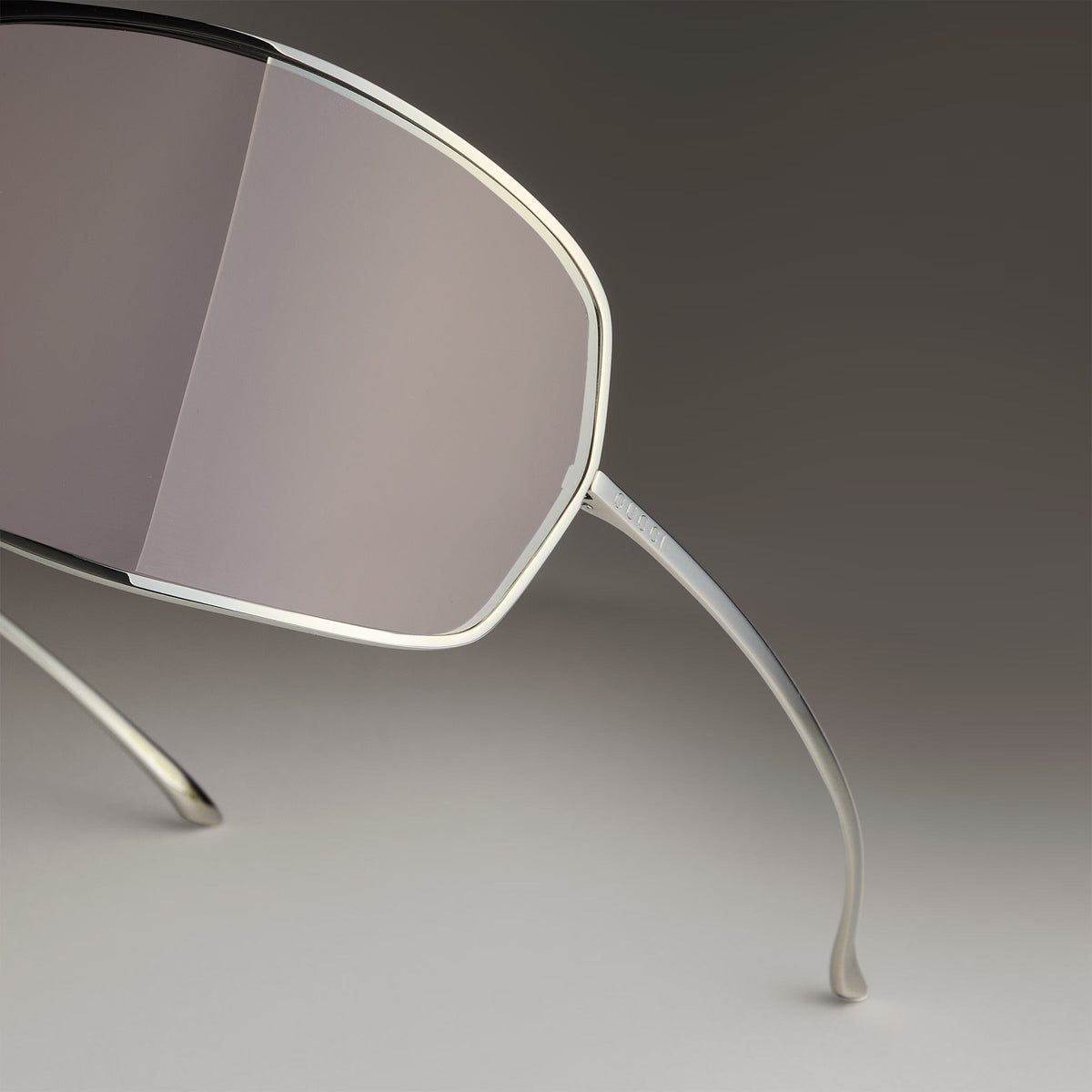 Gucci Men Mask Frame White Sunglasses