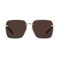 Gucci Women Specialized Fit Square Shiny Gold Sunglasses
