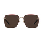 Gucci Women Specialized Fit Square Shiny Gold Sunglasses