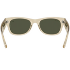 Ray Ban Men Square Frame Polished Beige Sunglasses