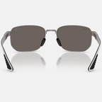 Ray Ban Men Irregular Frame Polished Gunmetal Sunglasses