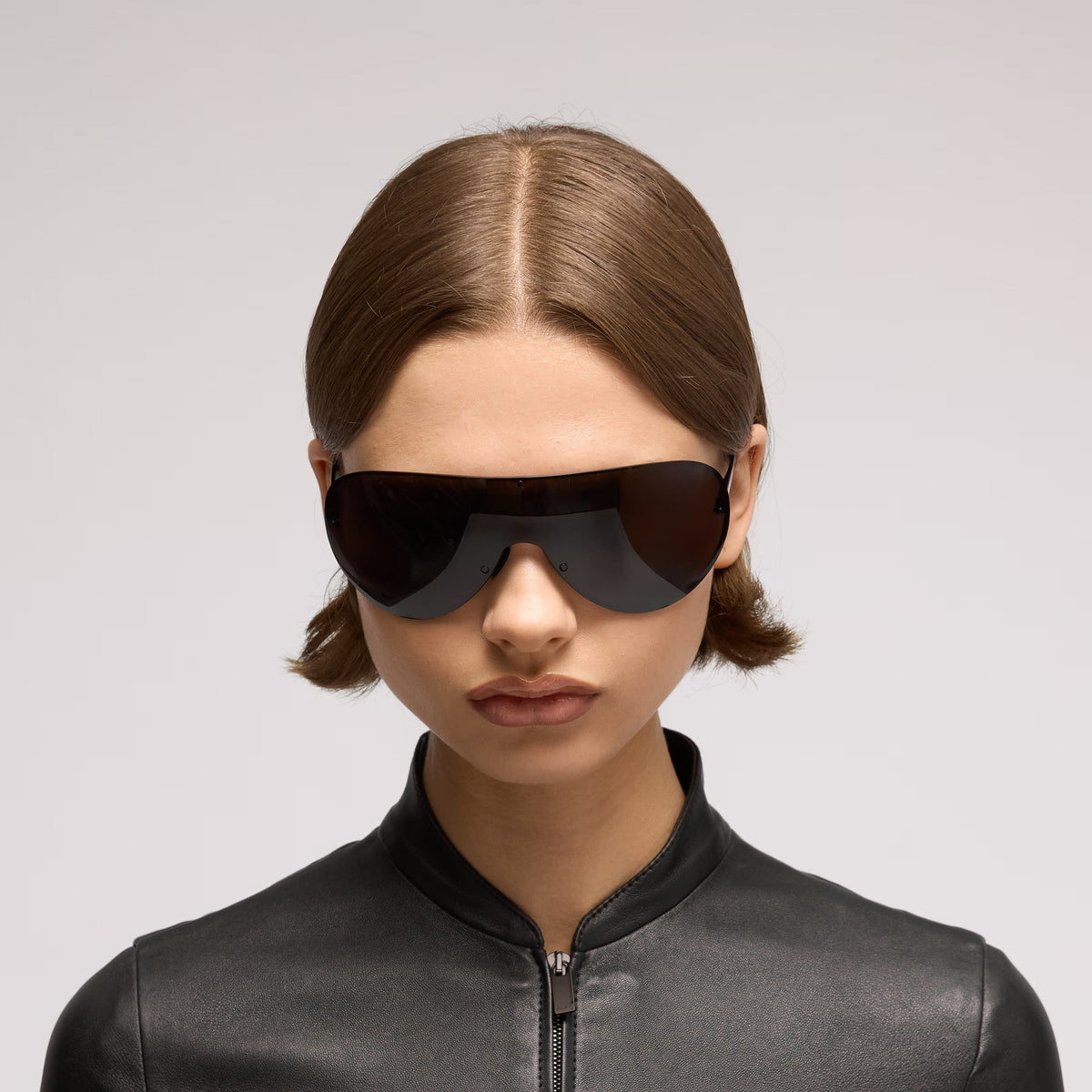 Gucci Unisex Mask Frame Smoke Gray Sunglasses
