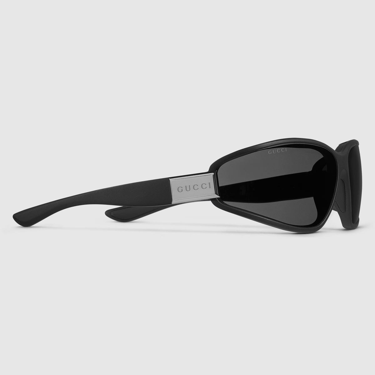 Gucci Women Rectangular Matte Black Sunglasses